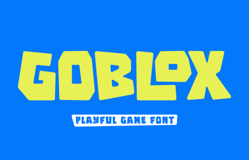 Goblox Fun Game Display Font