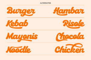 Medina Retro Food Script Font