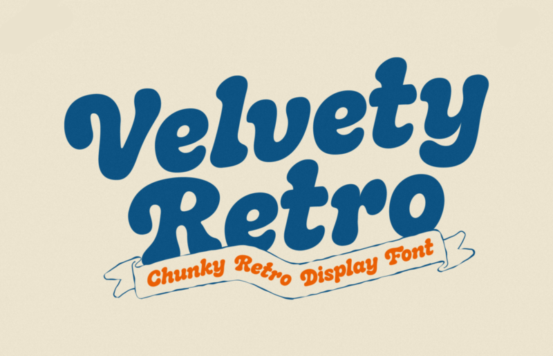 Velvety Retro – Chunky Playful Display Font