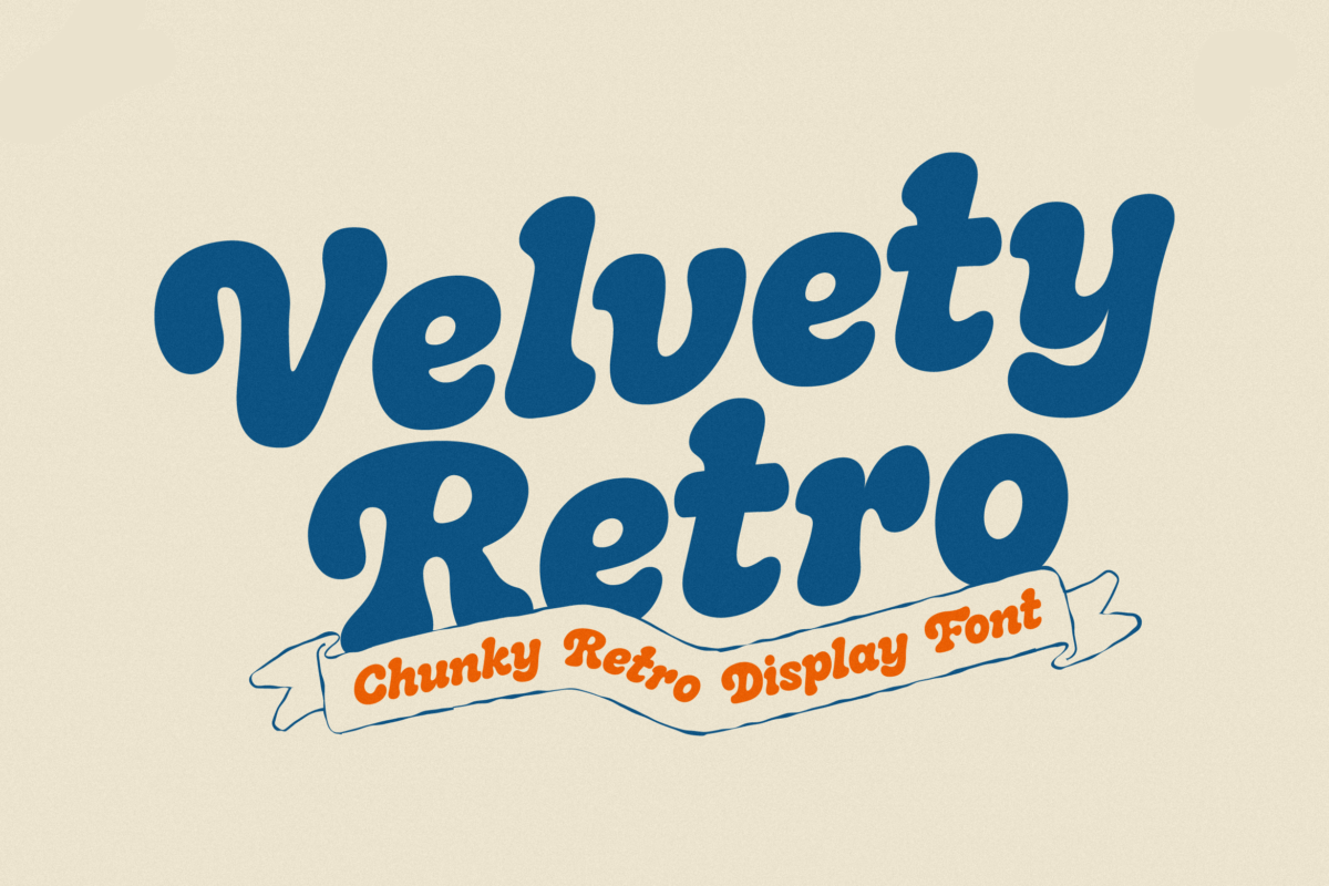 Velvety Retro – Chunky Playful Display Font